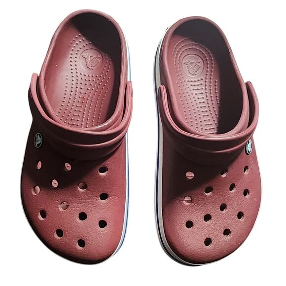 Crocs Crocband Garnet White Slip On Unisex Clogs Size M5 W7 - Picture 1 of 7